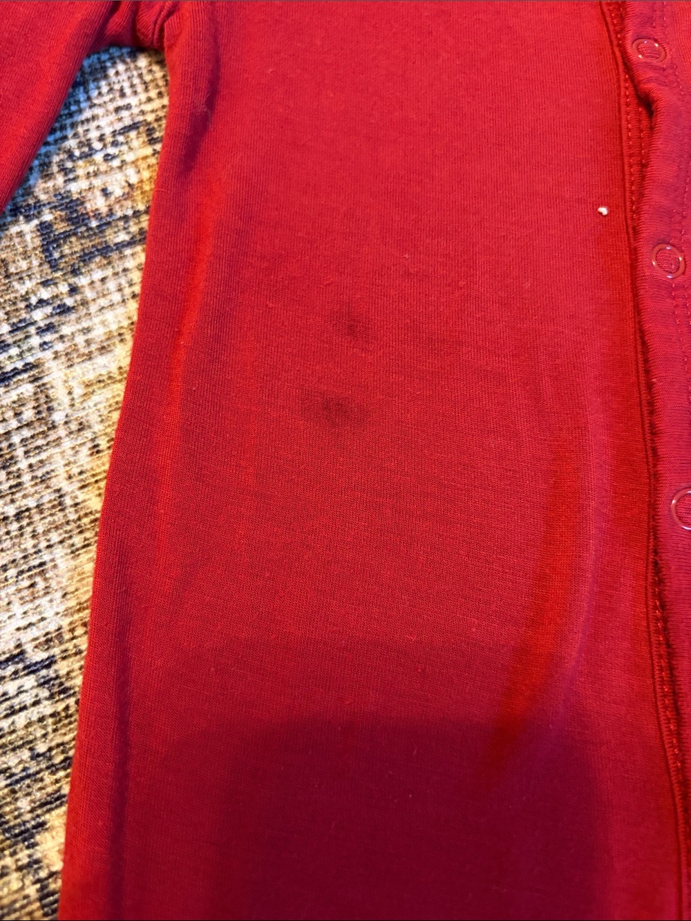 Red snap romper - Picture 3 of 4